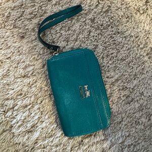 Coach Teal Wristlet